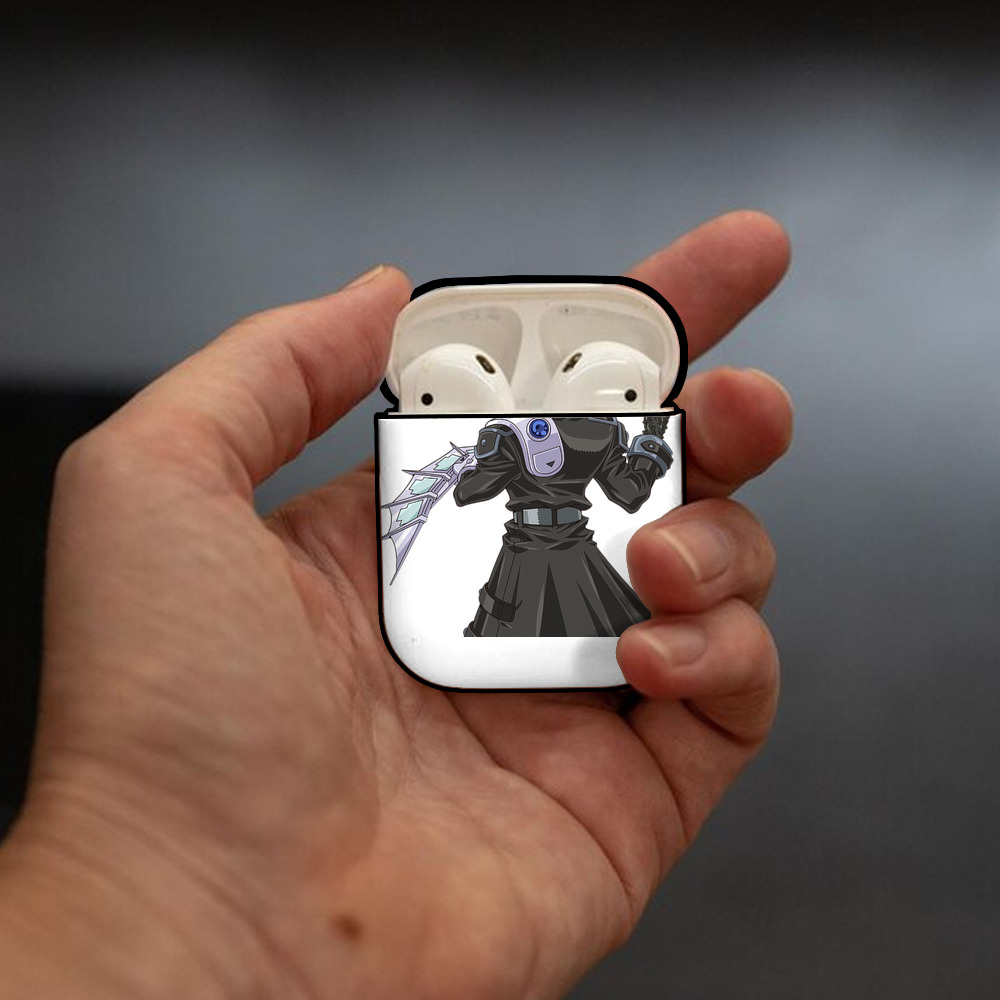 遊☆戯☆王 Yu-Gi-Oh! AirPods 第2世代保護ケース ハードシェル ブラック 耐衝撃・防指紋・カラビナ付き