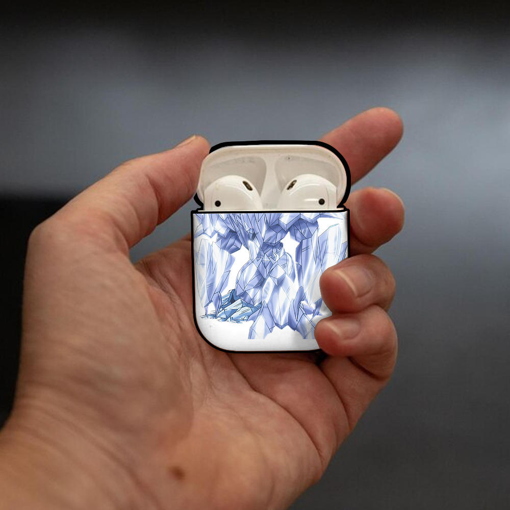 遊☆戯☆王 Yu-Gi-Oh! AirPods 第2世代保護ケース ハードシェル ブラック 耐衝撃・防指紋・カラビナ付き