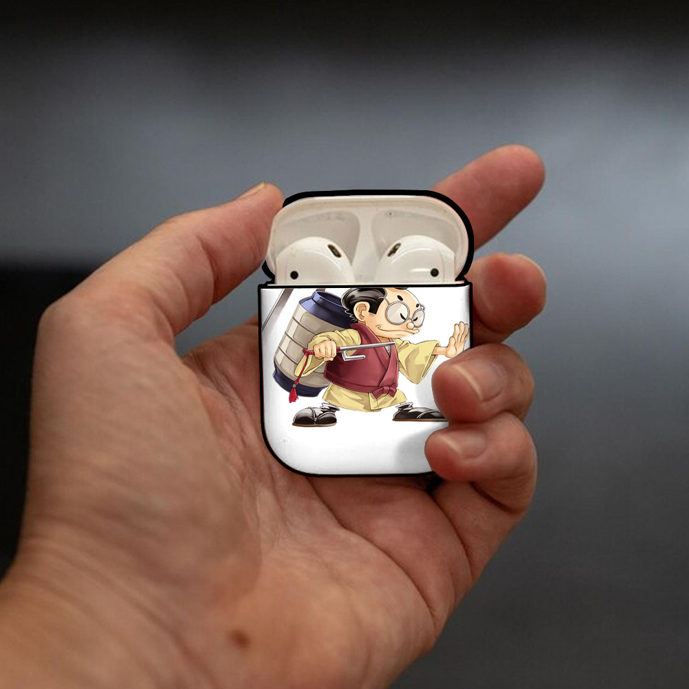 遊☆戯☆王 Yu-Gi-Oh! AirPods 第2世代保護ケース ハードシェル ブラック 耐衝撃・防指紋・カラビナ付き