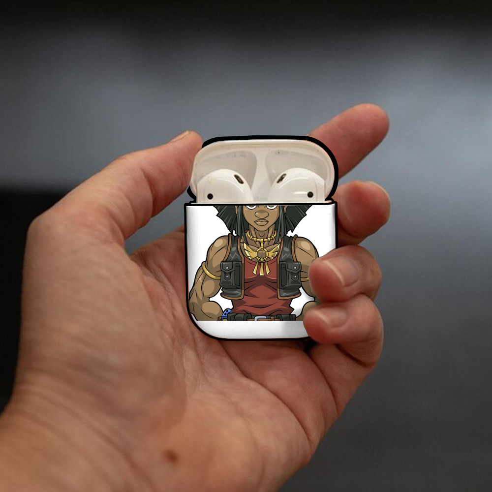 遊☆戯☆王 Yu-Gi-Oh! AirPods 第2世代保護ケース ハードシェル ブラック 耐衝撃・防指紋・カラビナ付き