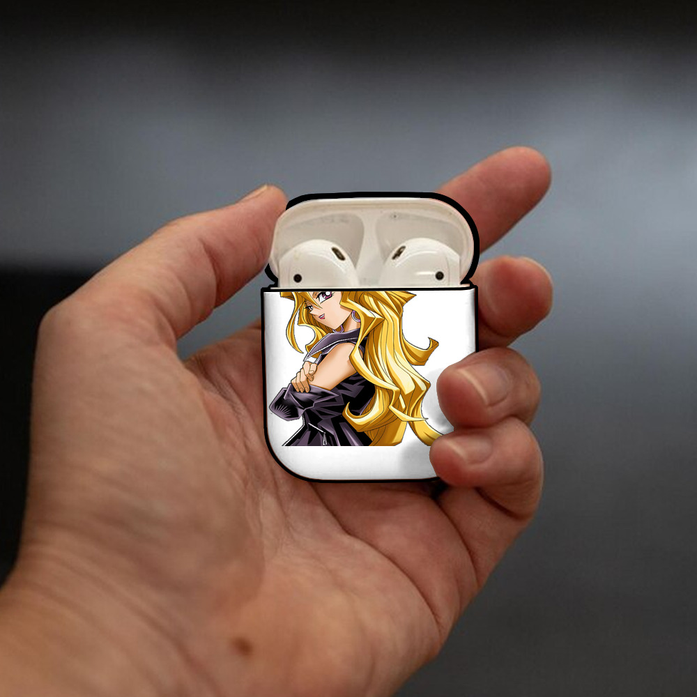 遊☆戯☆王 Yu-Gi-Oh! AirPods 第2世代保護ケース ハードシェル ブラック 耐衝撃・防指紋・カラビナ付き