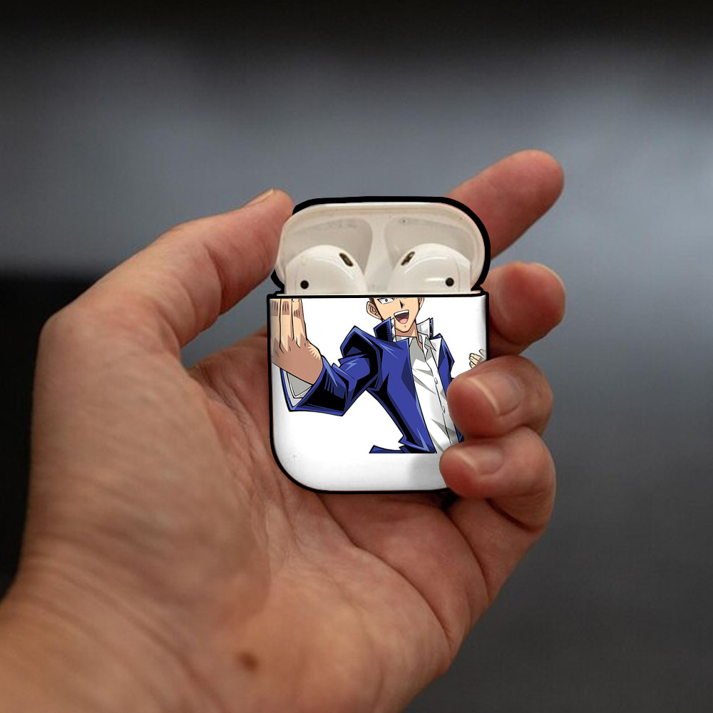 遊☆戯☆王 Yu-Gi-Oh! AirPods 第2世代保護ケース ハードシェル ブラック 耐衝撃・防指紋・カラビナ付き
