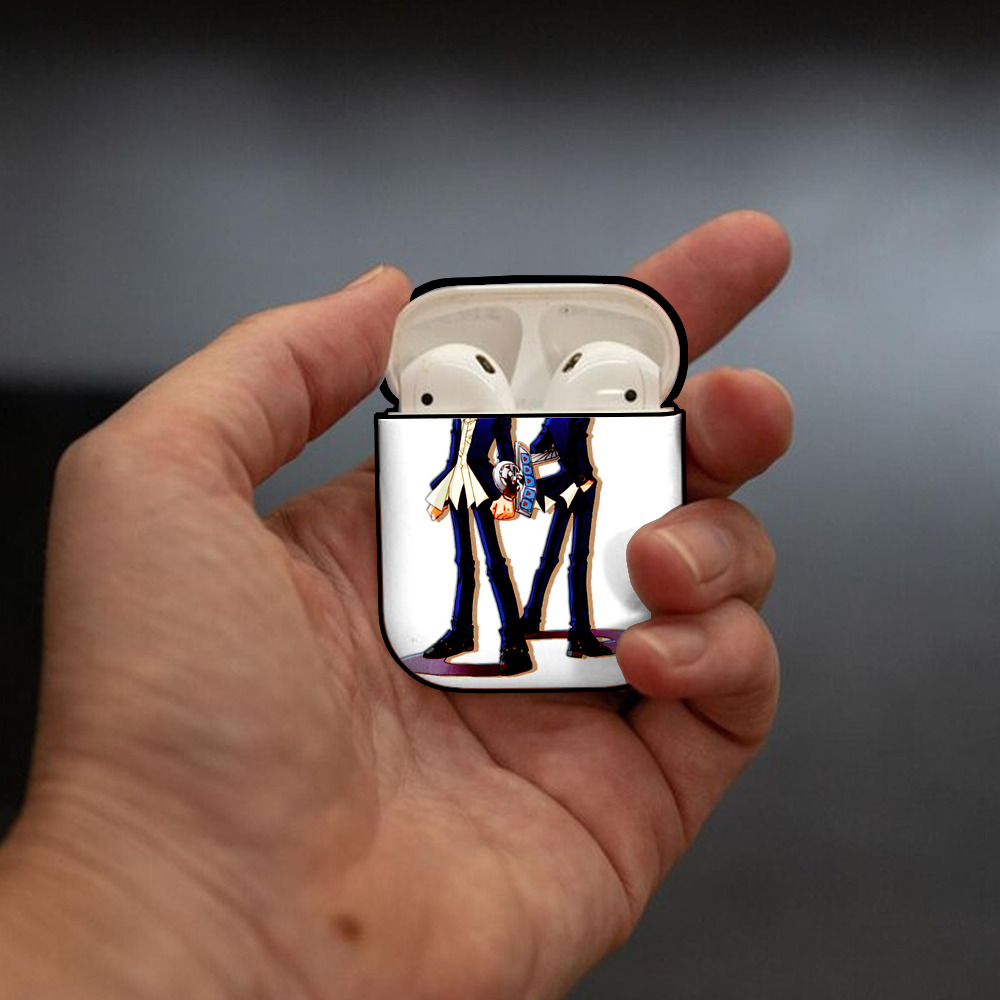 遊☆戯☆王 Yu-Gi-Oh! AirPods 第2世代保護ケース ハードシェル ブラック 耐衝撃・防指紋・カラビナ付き