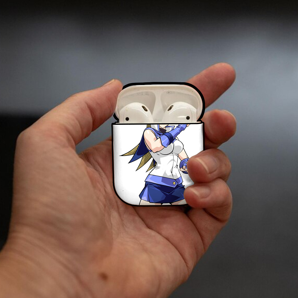 遊☆戯☆王 Yu-Gi-Oh! AirPods 第2世代保護ケース ハードシェル ブラック 耐衝撃・防指紋・カラビナ付き