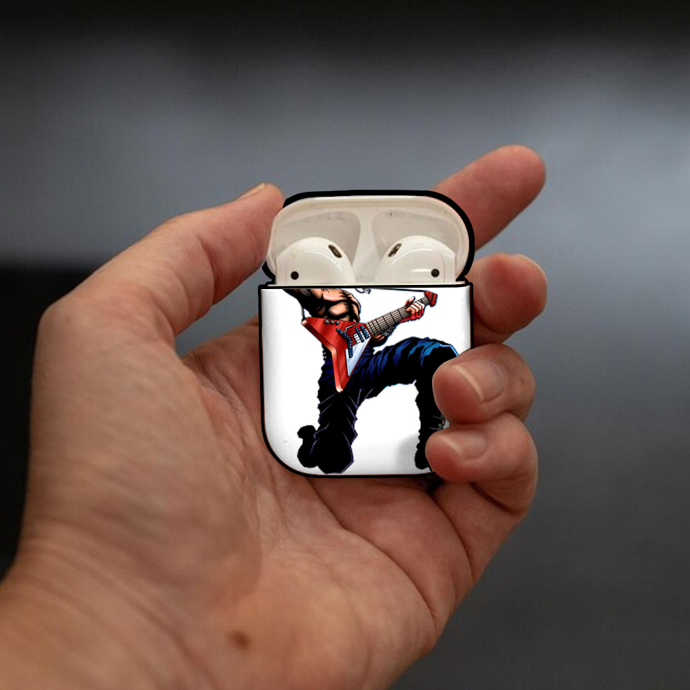 遊☆戯☆王 Yu-Gi-Oh! AirPods 第2世代保護ケース ハードシェル ブラック 耐衝撃・防指紋・カラビナ付き