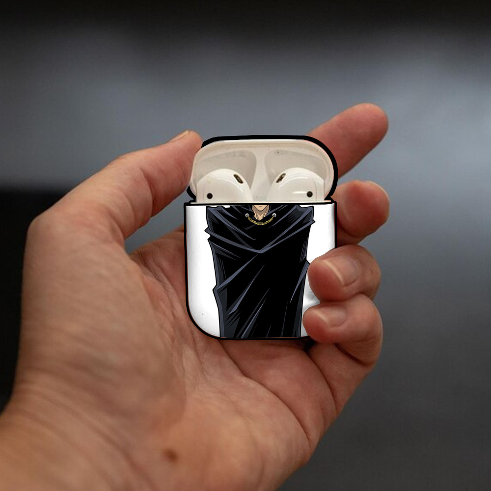 遊☆戯☆王 Yu-Gi-Oh! AirPods 第2世代保護ケース ハードシェル ブラック 耐衝撃・防指紋・カラビナ付き