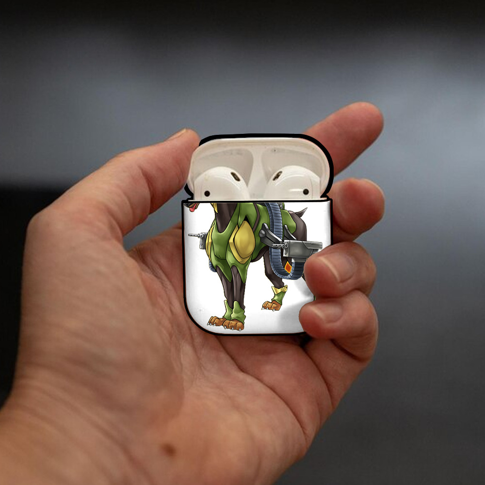 遊☆戯☆王 Yu-Gi-Oh! AirPods 第2世代保護ケース ハードシェル ブラック 耐衝撃・防指紋・カラビナ付き