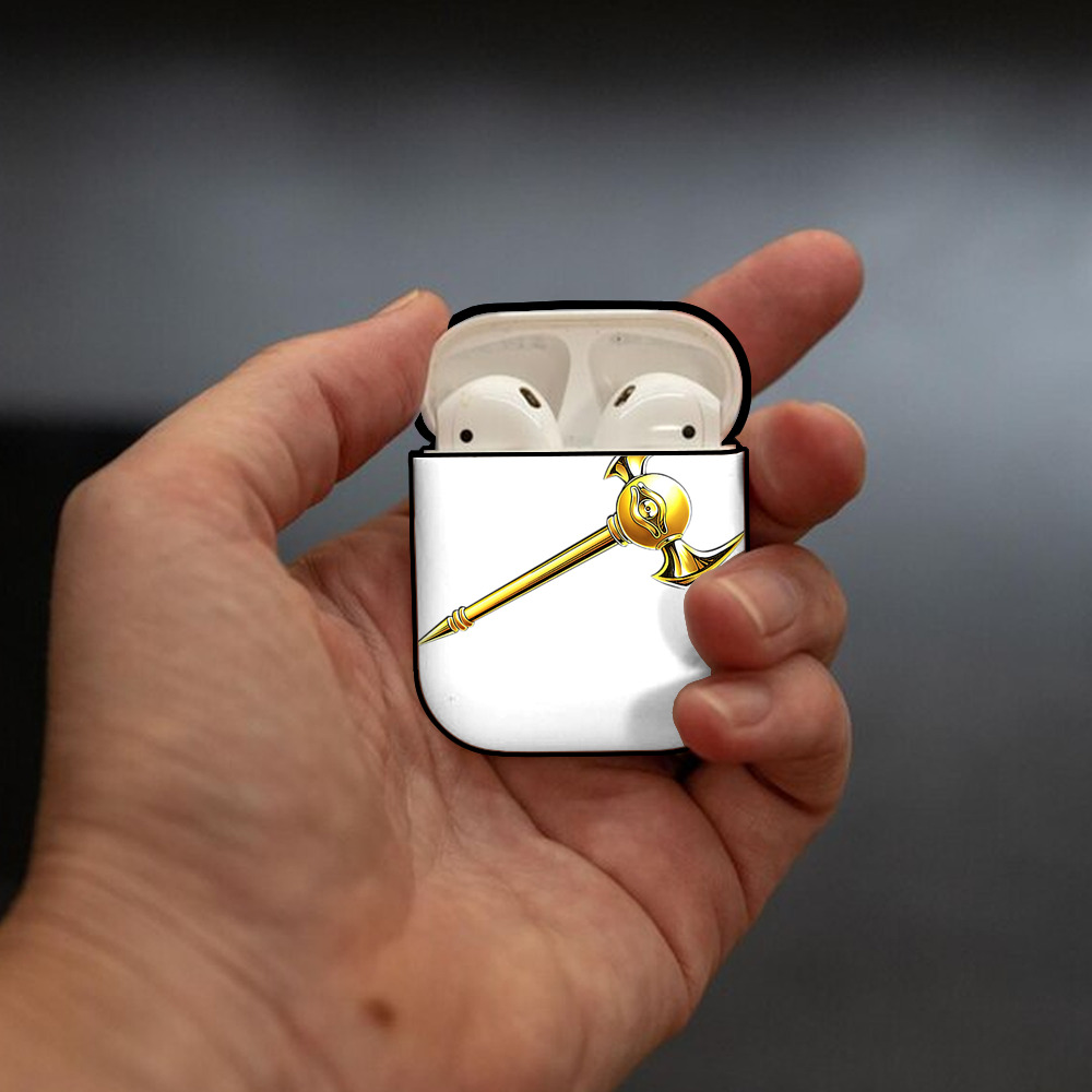 遊☆戯☆王 Yu-Gi-Oh! AirPods 第2世代保護ケース ハードシェル ブラック 耐衝撃・防指紋・カラビナ付き