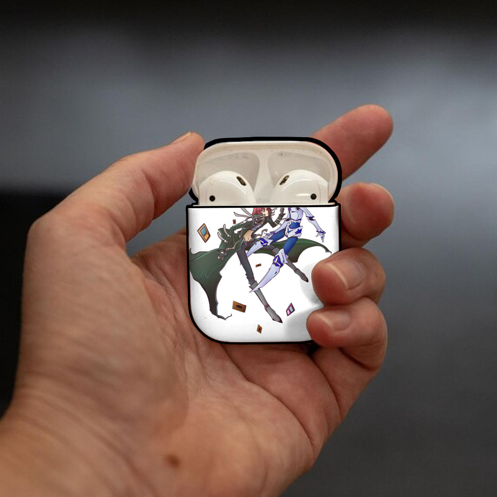遊☆戯☆王 Yu-Gi-Oh! AirPods 第2世代保護ケース ハードシェル ブラック 耐衝撃・防指紋・カラビナ付き