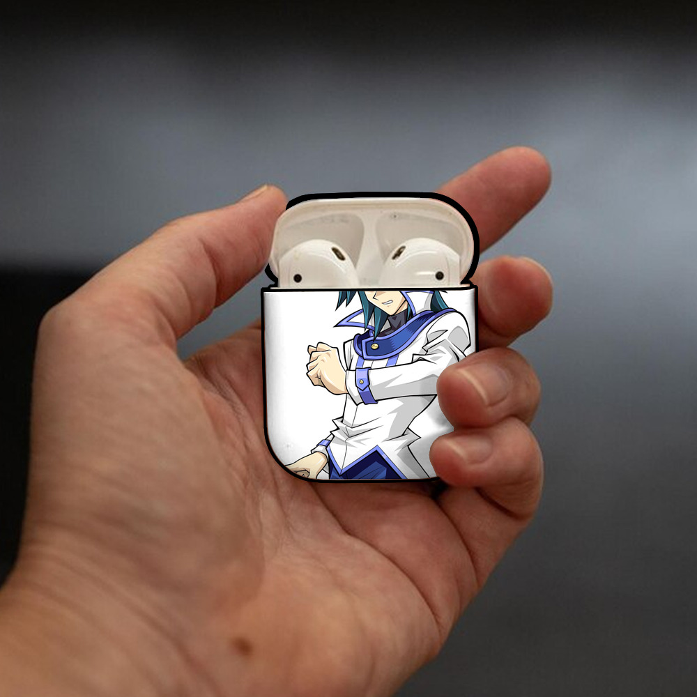 遊☆戯☆王 Yu-Gi-Oh! AirPods 第2世代保護ケース ハードシェル ブラック 耐衝撃・防指紋・カラビナ付き