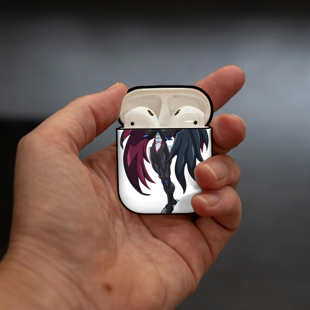 遊☆戯☆王 Yu-Gi-Oh! AirPods 第2世代保護ケース ハードシェル ブラック 耐衝撃・防指紋・カラビナ付き