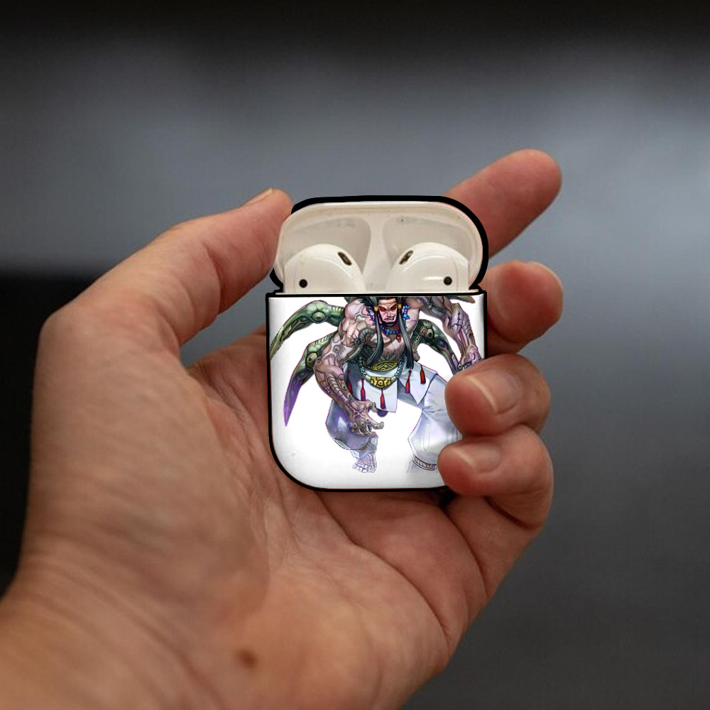 遊☆戯☆王 Yu-Gi-Oh! AirPods 第2世代保護ケース ハードシェル ブラック 耐衝撃・防指紋・カラビナ付き