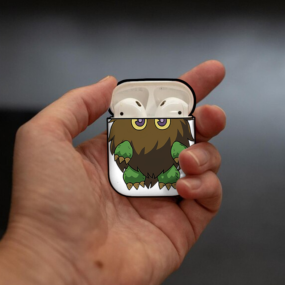 遊☆戯☆王 Yu-Gi-Oh! AirPods 第2世代保護ケース ハードシェル ブラック 耐衝撃・防指紋・カラビナ付き