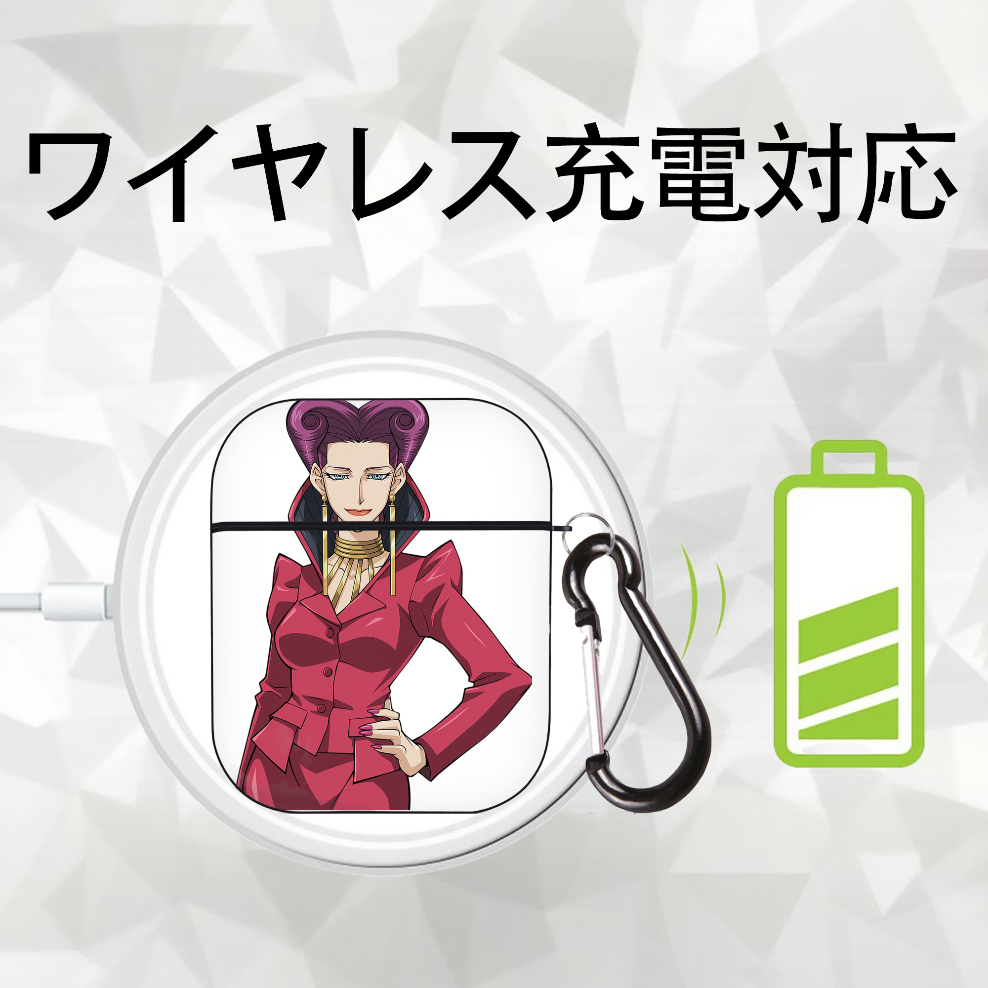 遊☆戯☆王 Yu-Gi-Oh! AirPods 第2世代保護ケース ハードシェル ブラック 耐衝撃・防指紋・カラビナ付き
