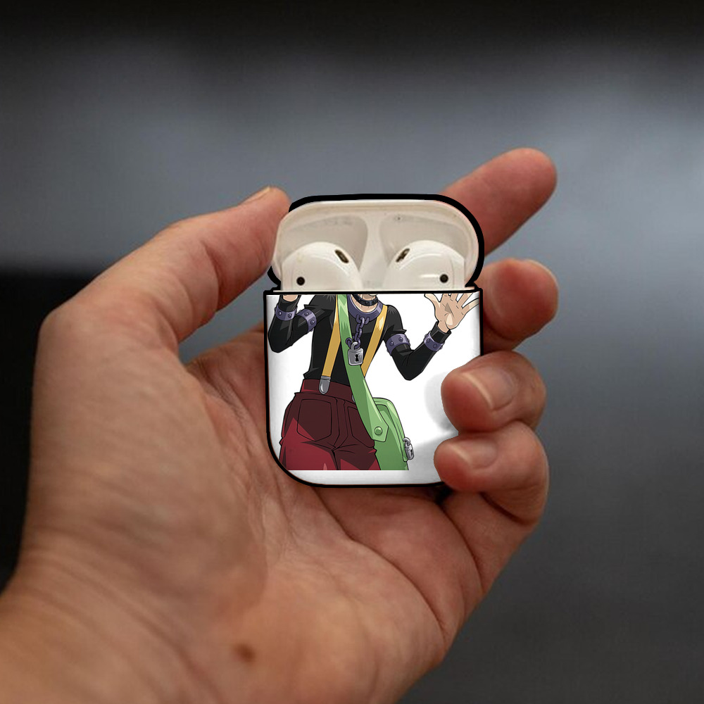 遊☆戯☆王 Yu-Gi-Oh! AirPods 第2世代保護ケース ハードシェル ブラック 耐衝撃・防指紋・カラビナ付き