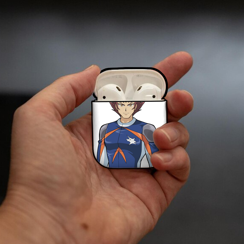 遊☆戯☆王 Yu-Gi-Oh! AirPods 第2世代保護ケース ハードシェル ブラック 耐衝撃・防指紋・カラビナ付き