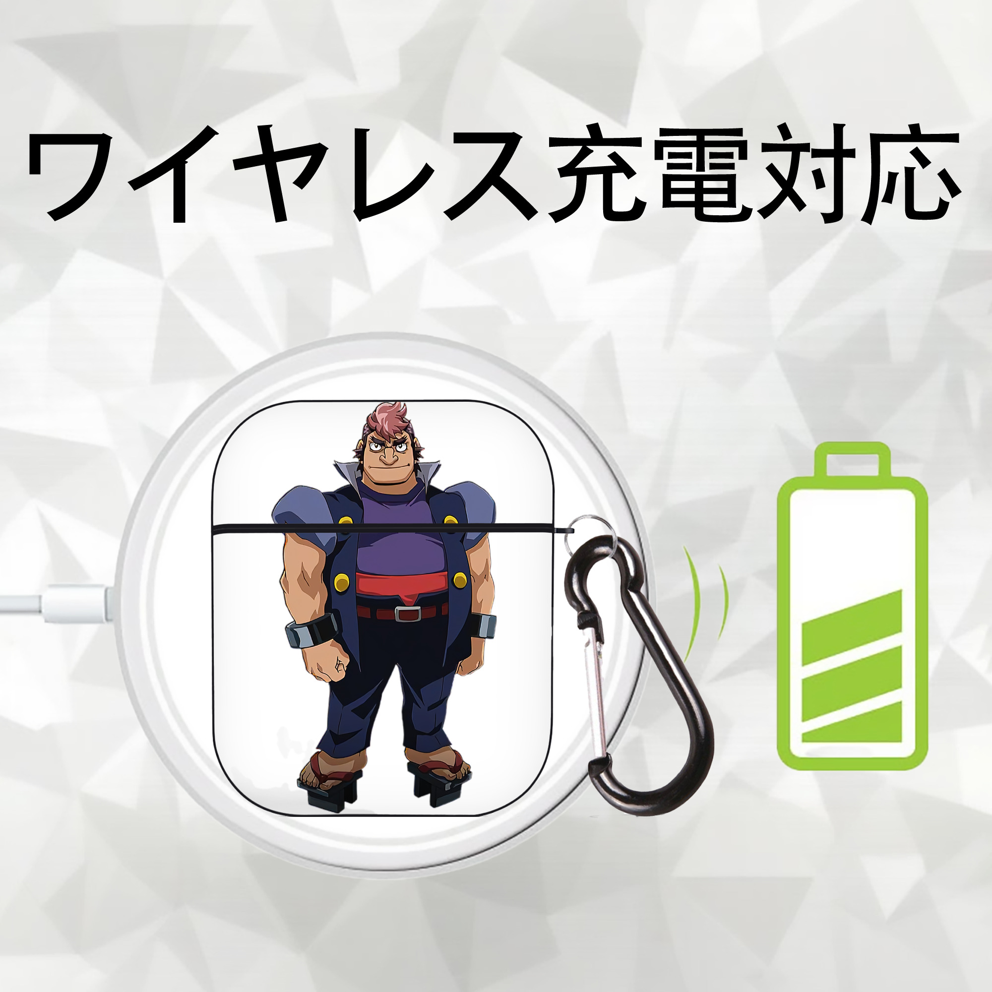遊☆戯☆王 Yu-Gi-Oh! AirPods 第2世代保護ケース ハードシェル ブラック 耐衝撃・防指紋・カラビナ付き