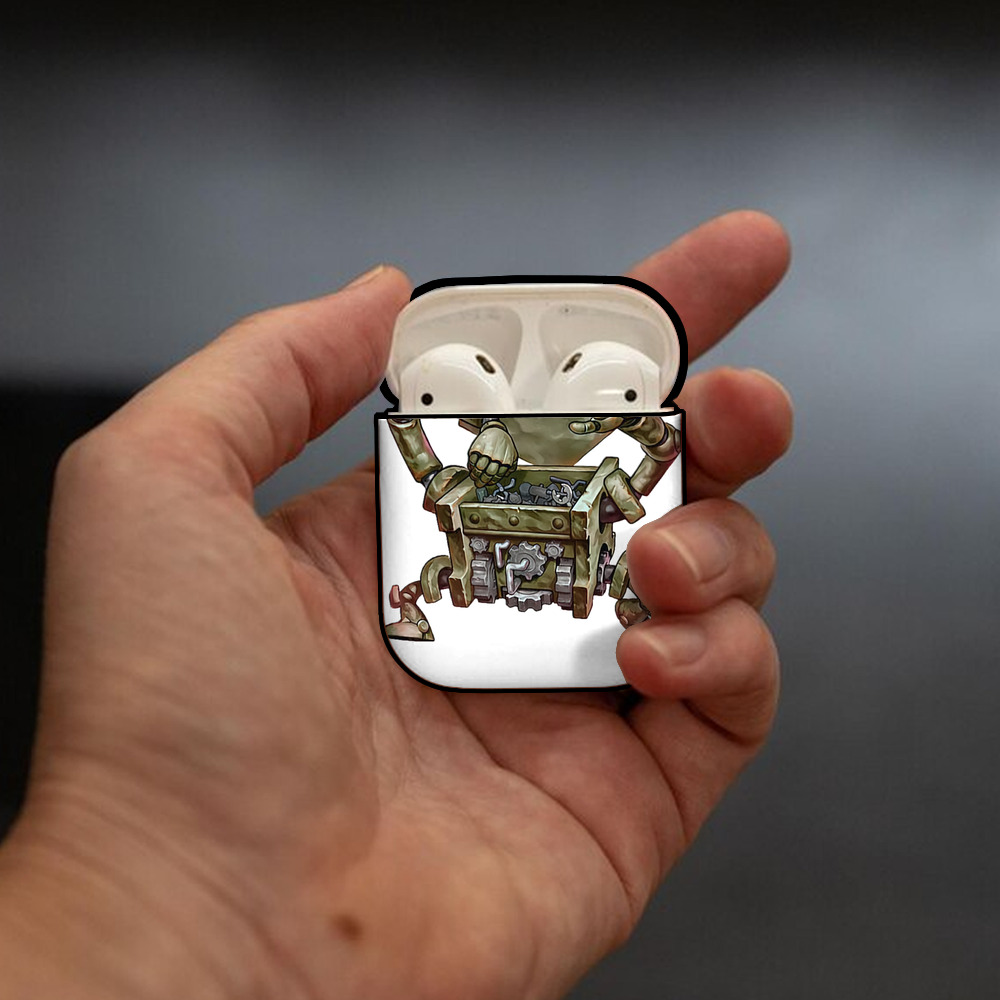 遊☆戯☆王 Yu-Gi-Oh! AirPods 第2世代保護ケース ハードシェル ブラック 耐衝撃・防指紋・カラビナ付き