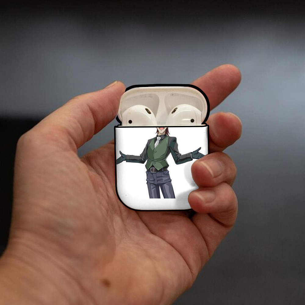 遊☆戯☆王 Yu-Gi-Oh! AirPods 第2世代保護ケース ハードシェル ブラック 耐衝撃・防指紋・カラビナ付き