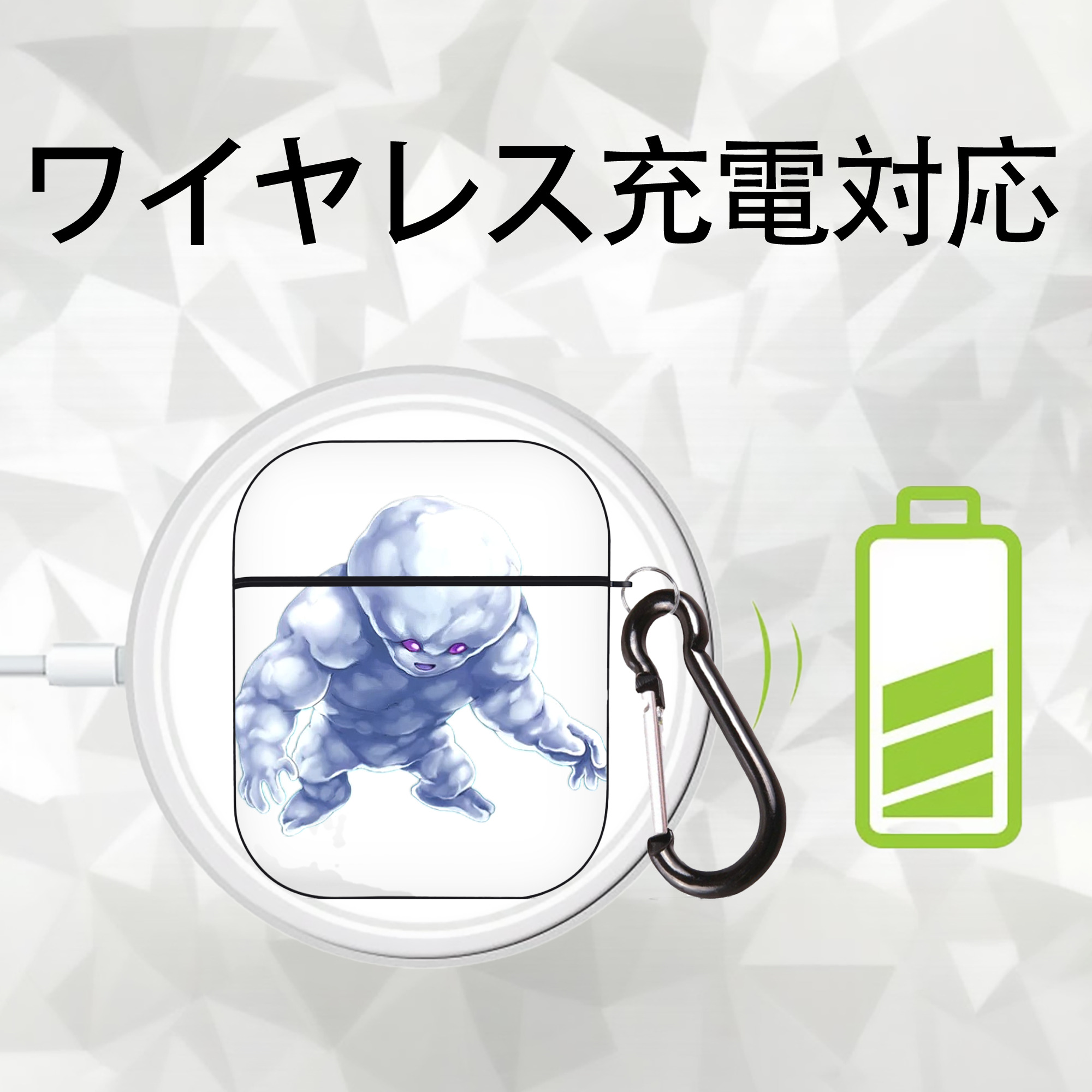 遊☆戯☆王 Yu-Gi-Oh! AirPods 第2世代保護ケース ハードシェル ブラック 耐衝撃・防指紋・カラビナ付き