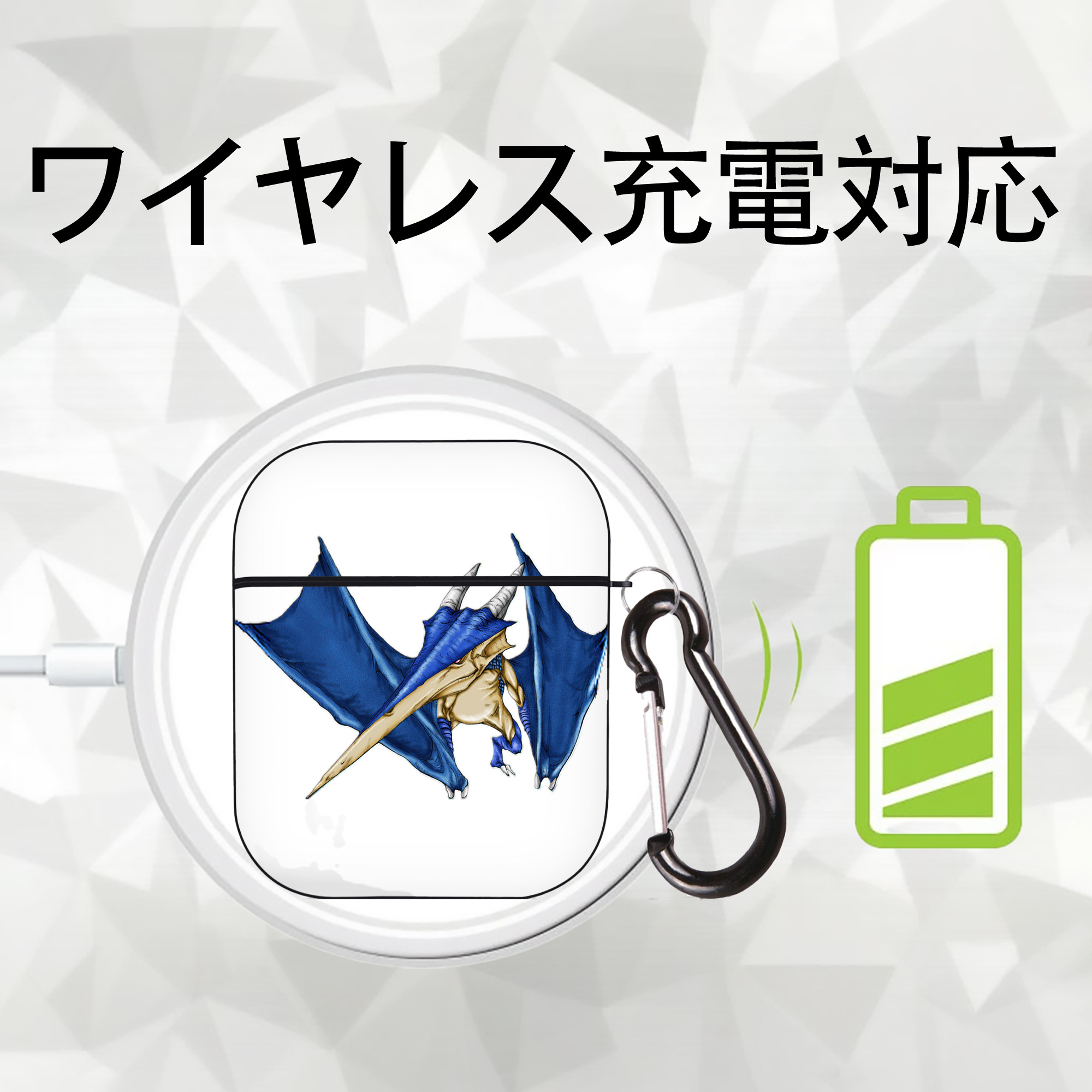 遊☆戯☆王 Yu-Gi-Oh! AirPods 第2世代保護ケース ハードシェル ブラック 耐衝撃・防指紋・カラビナ付き