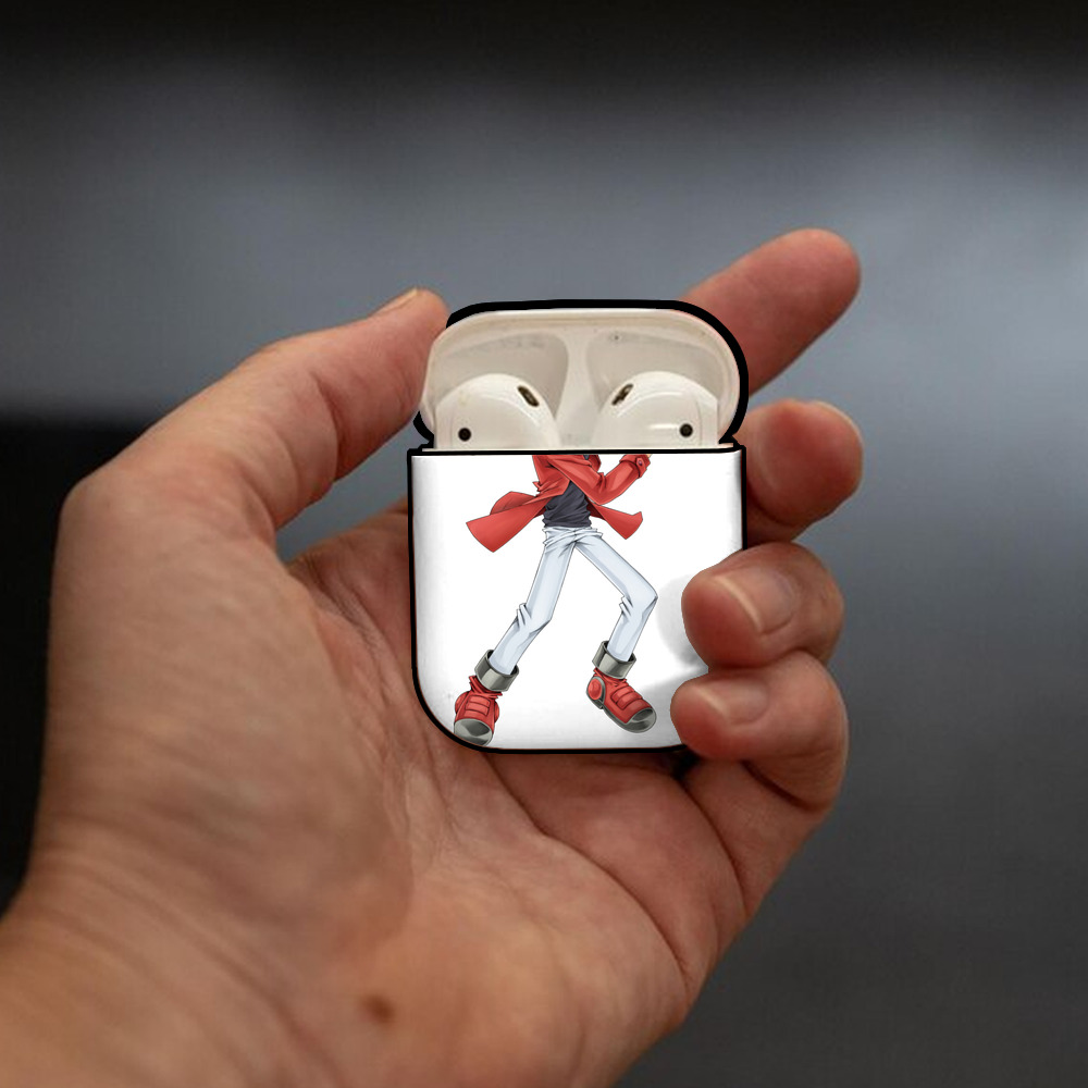 遊☆戯☆王 Yu-Gi-Oh! AirPods 第2世代保護ケース ハードシェル ブラック 耐衝撃・防指紋・カラビナ付き