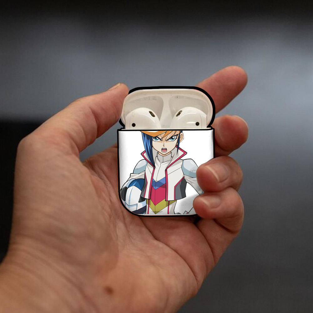 遊☆戯☆王 Yu-Gi-Oh! AirPods 第2世代保護ケース ハードシェル ブラック 耐衝撃・防指紋・カラビナ付き