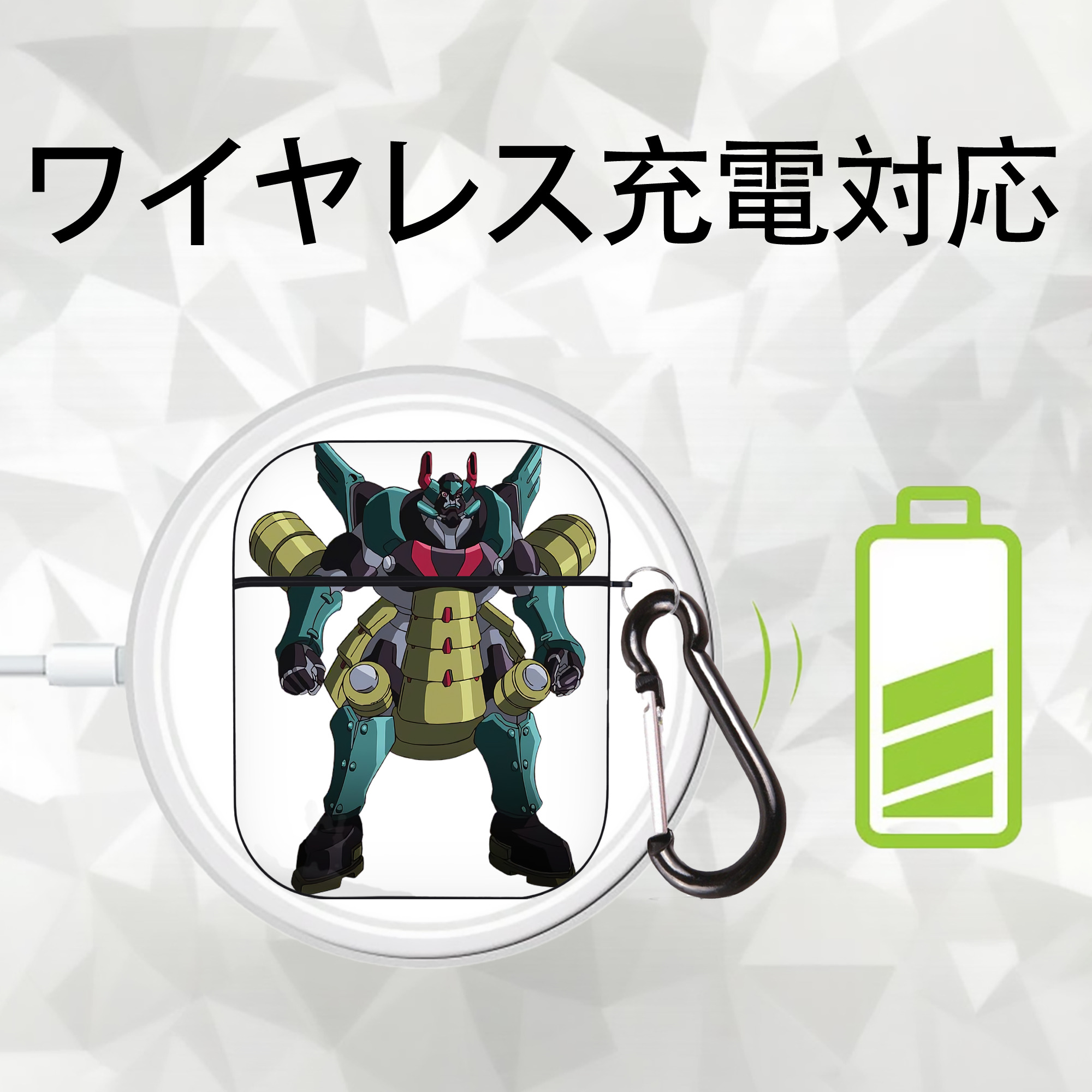 遊☆戯☆王 Yu-Gi-Oh! AirPods 第2世代保護ケース ハードシェル ブラック 耐衝撃・防指紋・カラビナ付き