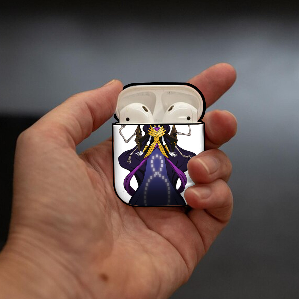 遊☆戯☆王 Yu-Gi-Oh! AirPods 第2世代保護ケース ハードシェル ブラック 耐衝撃・防指紋・カラビナ付き