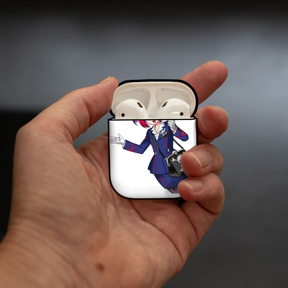 遊☆戯☆王 Yu-Gi-Oh! AirPods 第2世代保護ケース ハードシェル ブラック 耐衝撃・防指紋・カラビナ付き