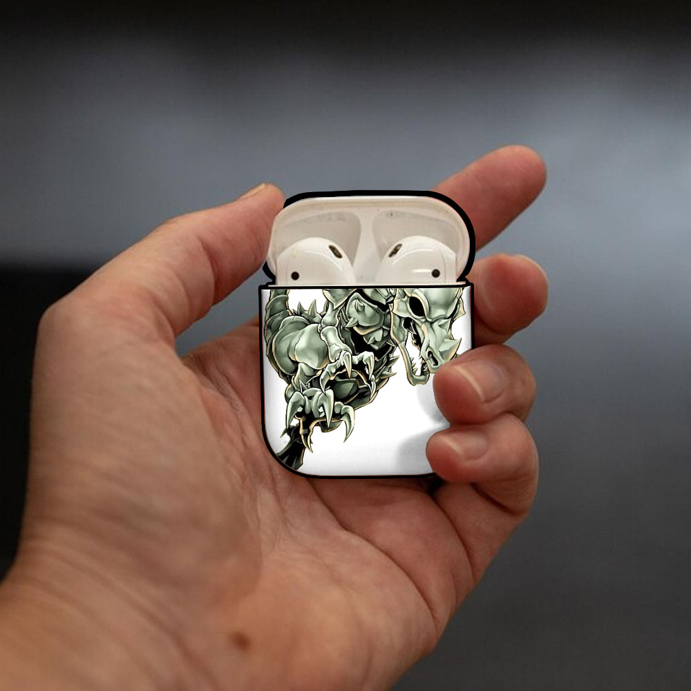 遊☆戯☆王 Yu-Gi-Oh! AirPods 第2世代保護ケース ハードシェル ブラック 耐衝撃・防指紋・カラビナ付き