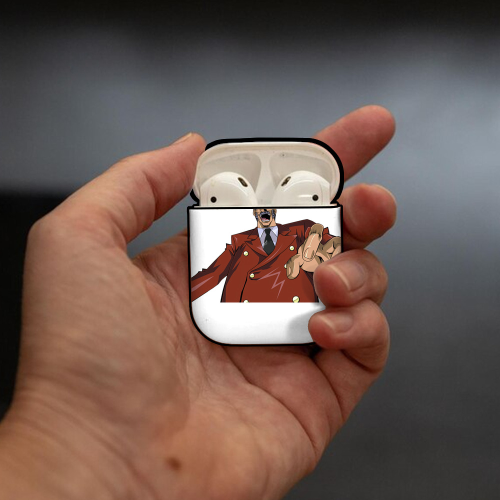 遊☆戯☆王 Yu-Gi-Oh! AirPods 第2世代保護ケース ハードシェル ブラック 耐衝撃・防指紋・カラビナ付き