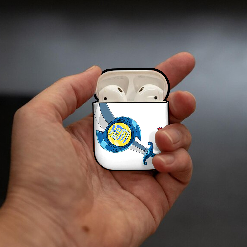 遊☆戯☆王 Yu-Gi-Oh! AirPods 第2世代保護ケース ハードシェル ブラック 耐衝撃・防指紋・カラビナ付き