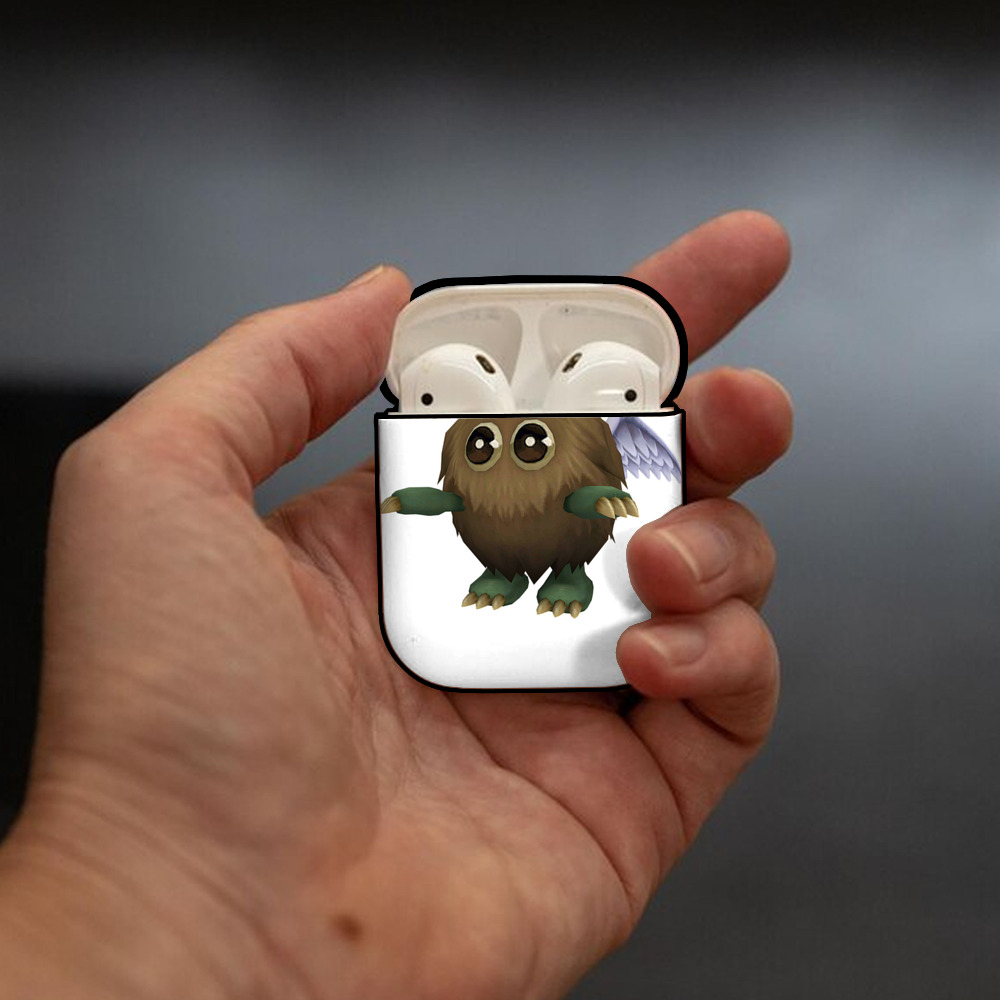 遊☆戯☆王 Yu-Gi-Oh! AirPods 第2世代保護ケース ハードシェル ブラック 耐衝撃・防指紋・カラビナ付き