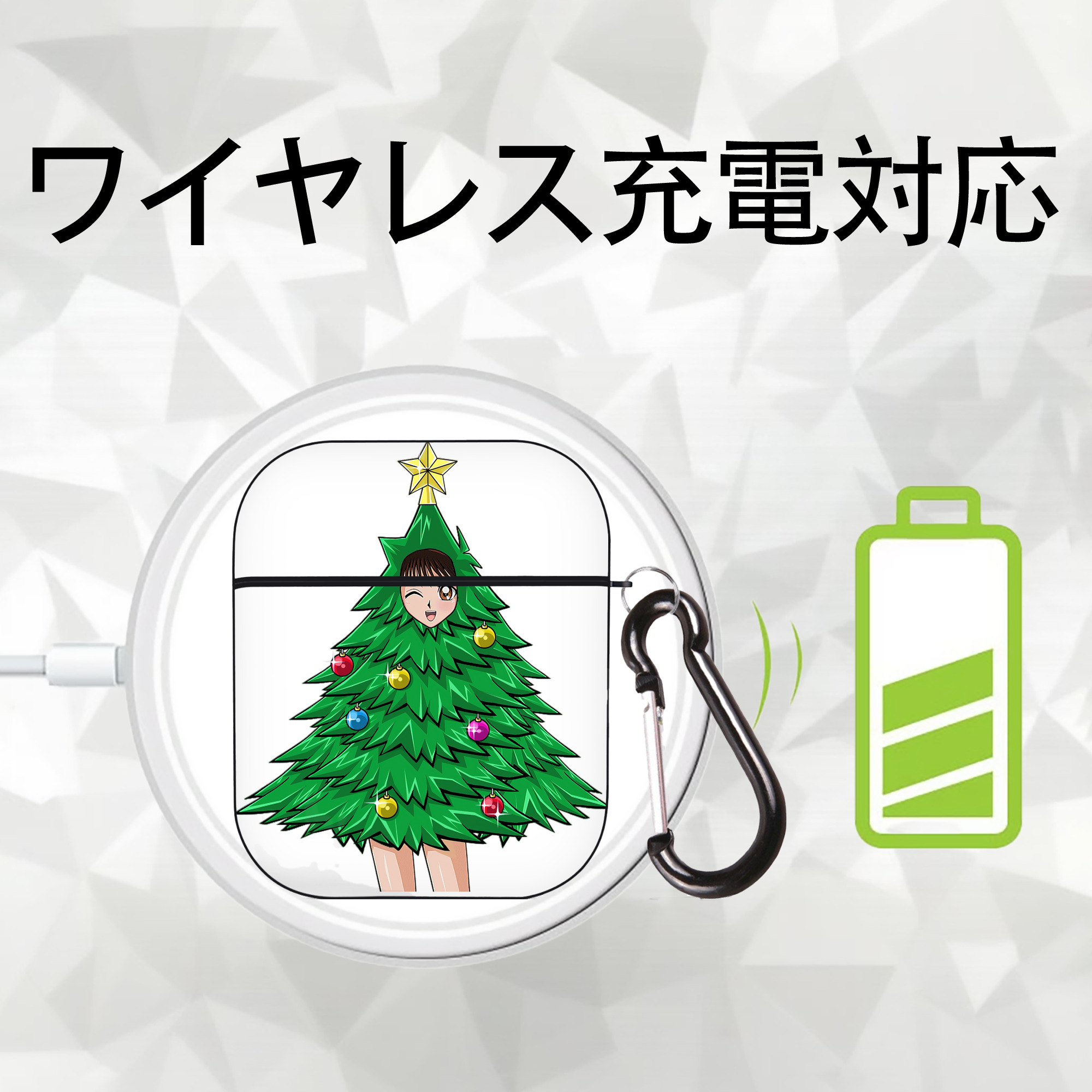遊☆戯☆王 Yu-Gi-Oh! AirPods 第2世代保護ケース ハードシェル ブラック 耐衝撃・防指紋・カラビナ付き
