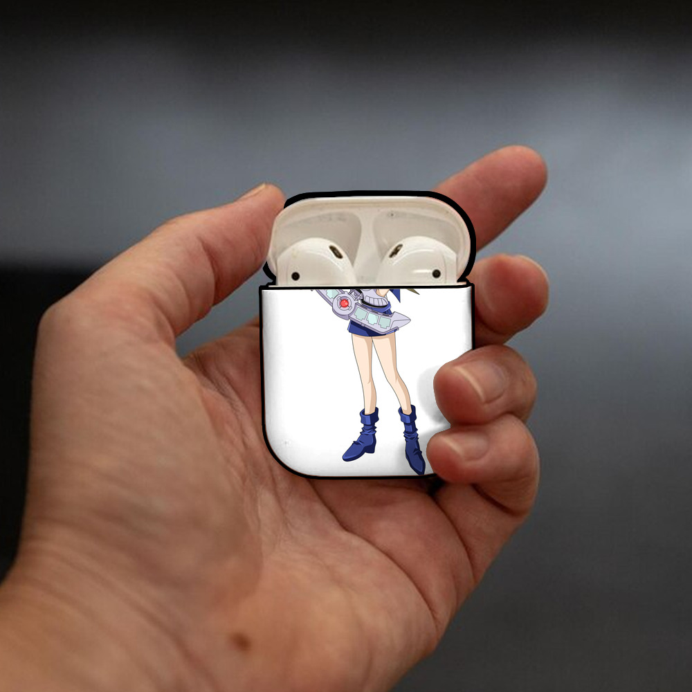 遊☆戯☆王 Yu-Gi-Oh! AirPods 第2世代保護ケース ハードシェル ブラック 耐衝撃・防指紋・カラビナ付き
