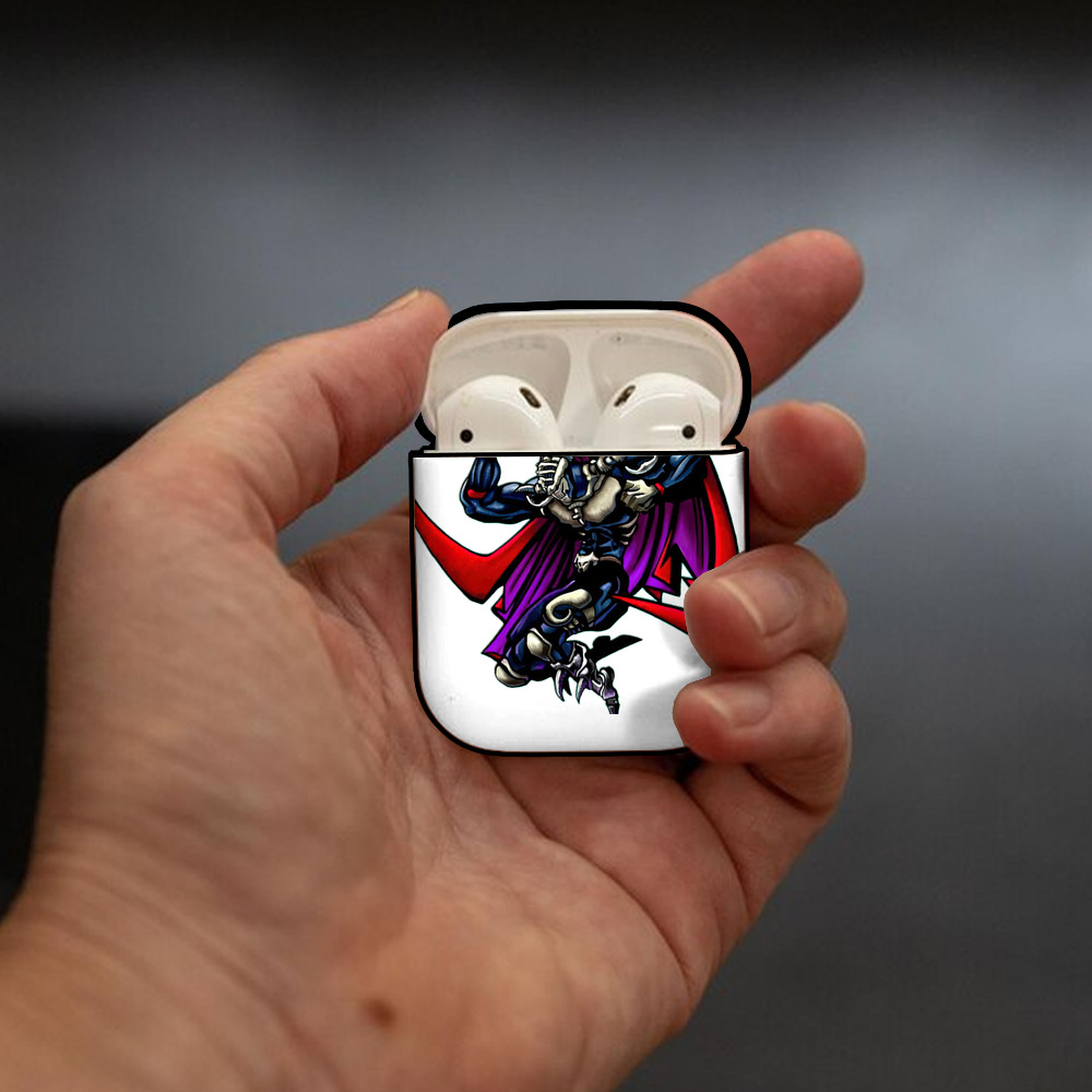 遊☆戯☆王 Yu-Gi-Oh! AirPods 第2世代保護ケース ハードシェル ブラック 耐衝撃・防指紋・カラビナ付き