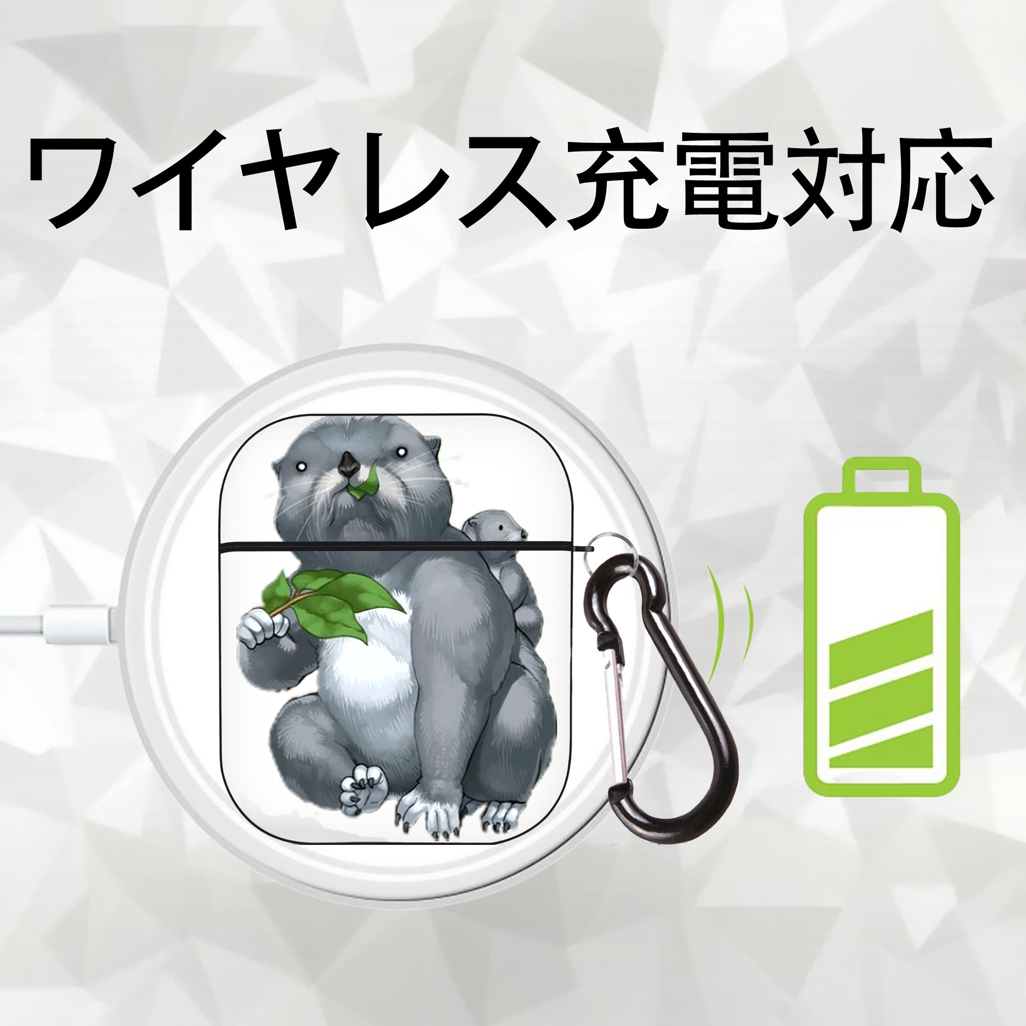 遊☆戯☆王 Yu-Gi-Oh! AirPods 第2世代保護ケース ハードシェル ブラック 耐衝撃・防指紋・カラビナ付き