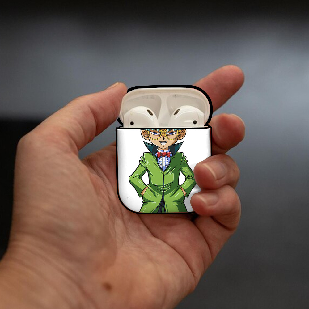遊☆戯☆王 Yu-Gi-Oh! AirPods 第2世代保護ケース ハードシェル ブラック 耐衝撃・防指紋・カラビナ付き