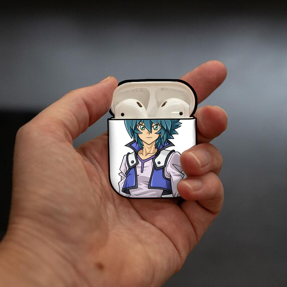遊☆戯☆王 Yu-Gi-Oh! AirPods 第2世代保護ケース ハードシェル ブラック 耐衝撃・防指紋・カラビナ付き