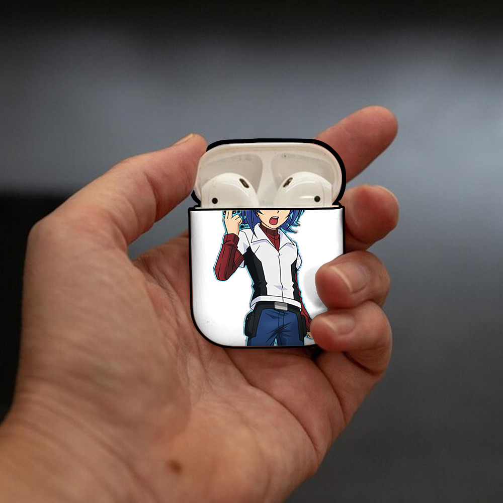 遊☆戯☆王 Yu-Gi-Oh! AirPods 第2世代保護ケース ハードシェル ブラック 耐衝撃・防指紋・カラビナ付き