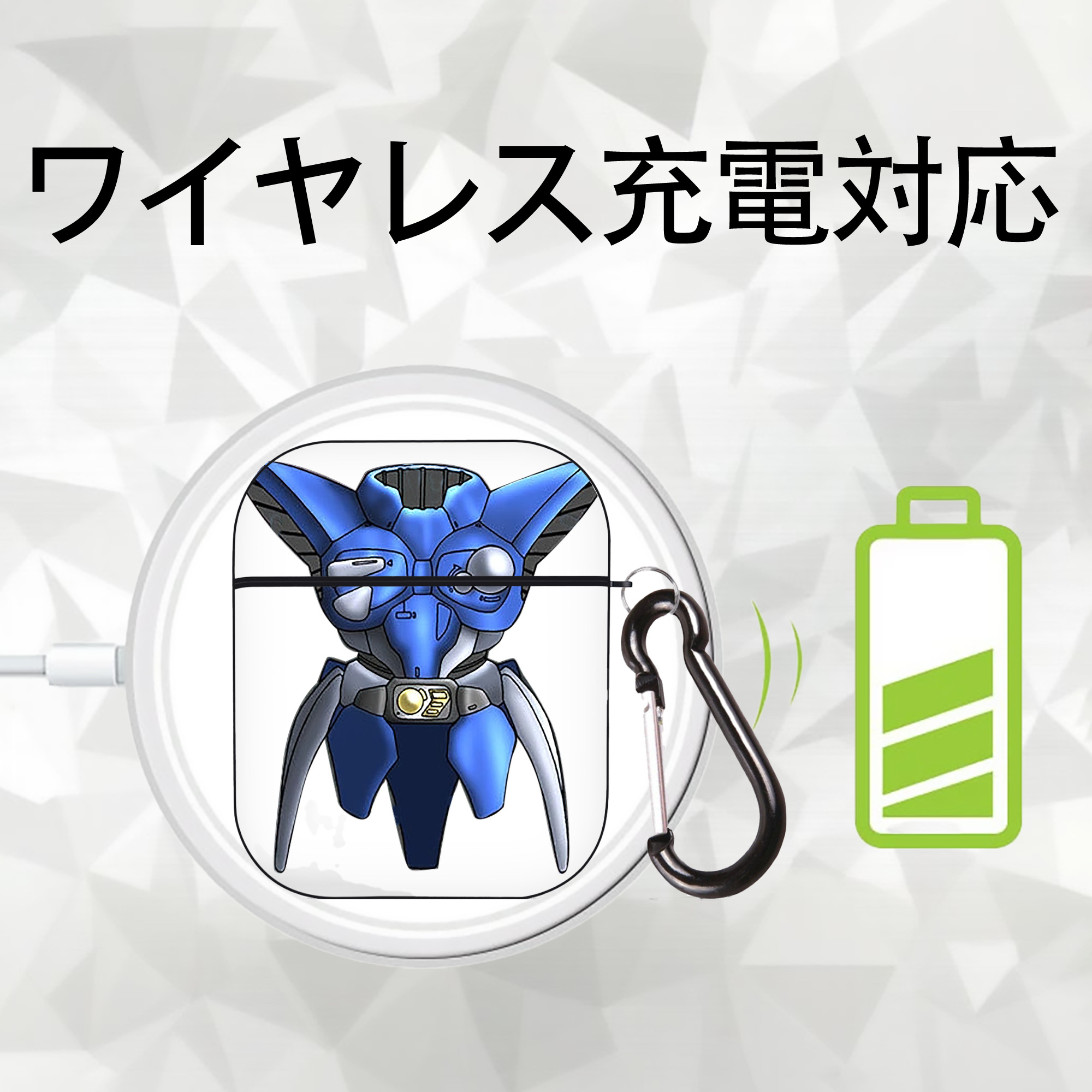 遊☆戯☆王 Yu-Gi-Oh! AirPods 第2世代保護ケース ハードシェル ブラック 耐衝撃・防指紋・カラビナ付き