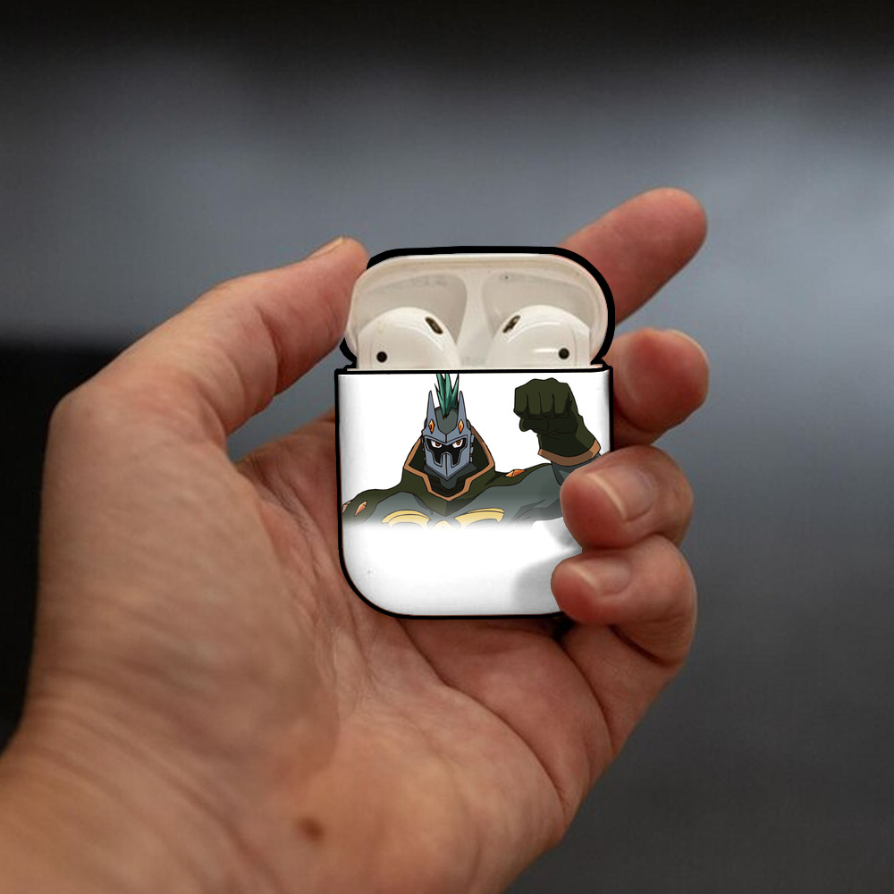 遊☆戯☆王 Yu-Gi-Oh! AirPods 第2世代保護ケース ハードシェル ブラック 耐衝撃・防指紋・カラビナ付き