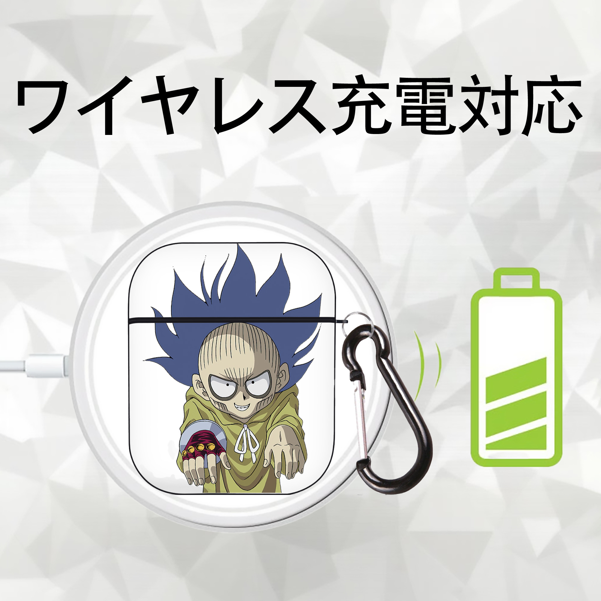 遊☆戯☆王 Yu-Gi-Oh! AirPods 第2世代保護ケース ハードシェル ブラック 耐衝撃・防指紋・カラビナ付き