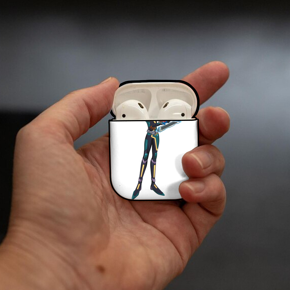 遊☆戯☆王 Yu-Gi-Oh! AirPods 第2世代保護ケース ハードシェル ブラック 耐衝撃・防指紋・カラビナ付き