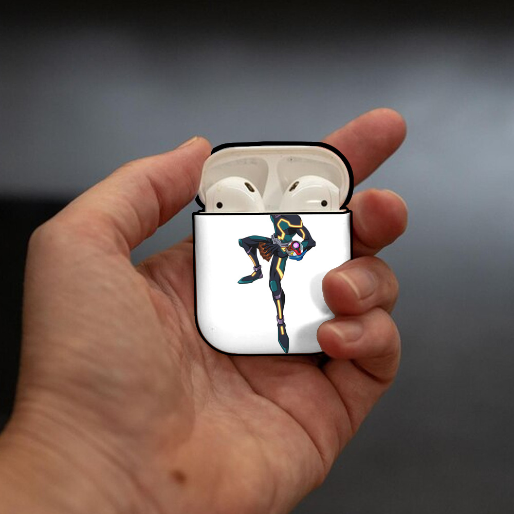 遊☆戯☆王 Yu-Gi-Oh! AirPods 第2世代保護ケース ハードシェル ブラック 耐衝撃・防指紋・カラビナ付き