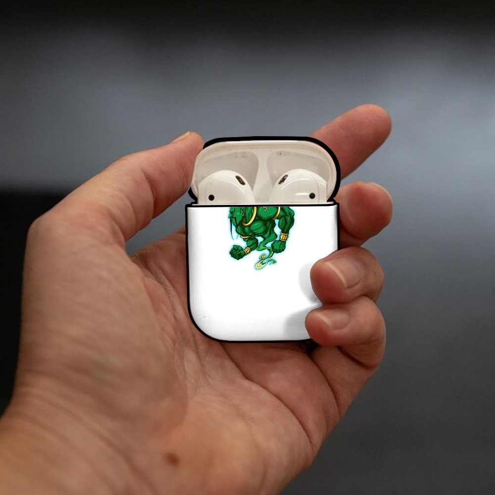遊☆戯☆王 Yu-Gi-Oh! AirPods 第2世代保護ケース ハードシェル ブラック 耐衝撃・防指紋・カラビナ付き
