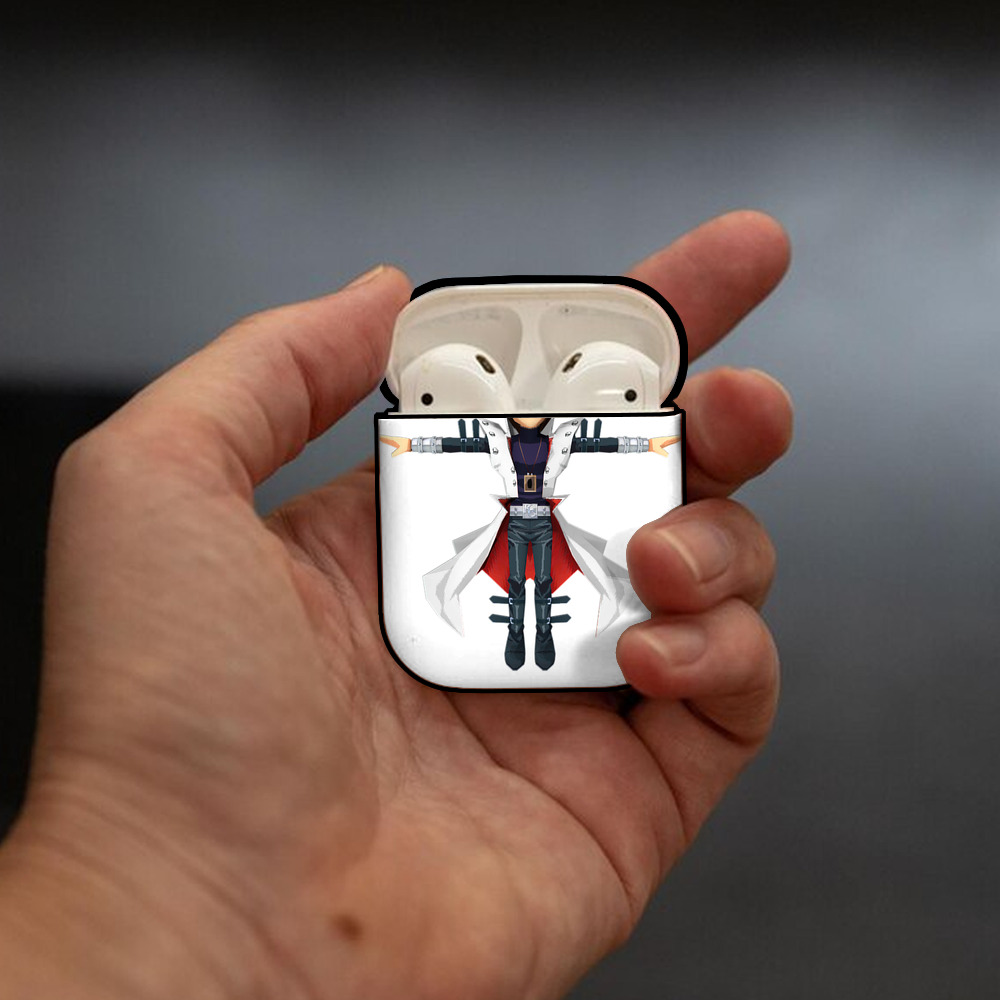 遊☆戯☆王 Yu-Gi-Oh! AirPods 第2世代保護ケース ハードシェル ブラック 耐衝撃・防指紋・カラビナ付き