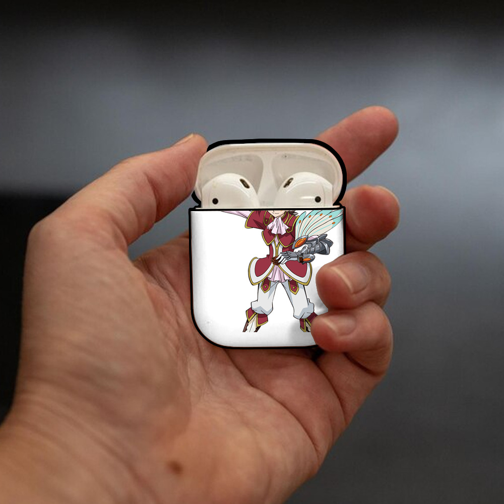 遊☆戯☆王 Yu-Gi-Oh! AirPods 第2世代保護ケース ハードシェル ブラック 耐衝撃・防指紋・カラビナ付き