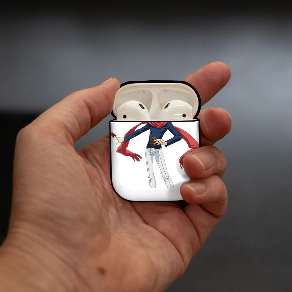 遊☆戯☆王 Yu-Gi-Oh! AirPods 第2世代保護ケース ハードシェル ブラック 耐衝撃・防指紋・カラビナ付き